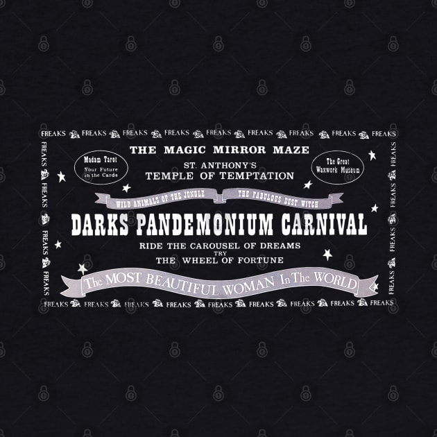 Dark Carnival Inverted for dark color shirts by The Curious Cabinet